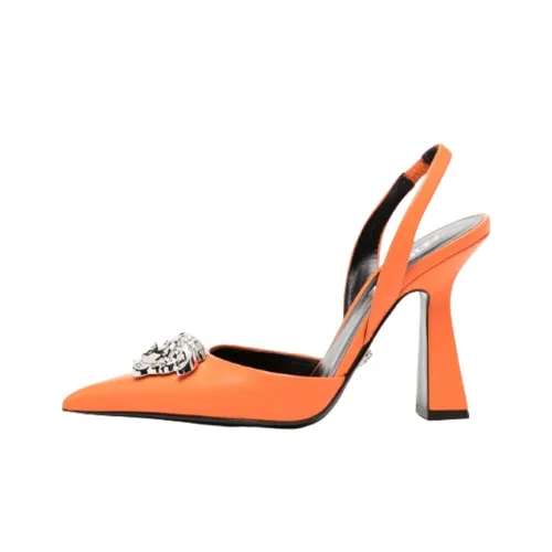 VERSACE Chunky Heel High Heels Women's Orange