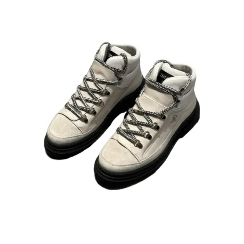 CHANEL Martin Boot Women's White-2