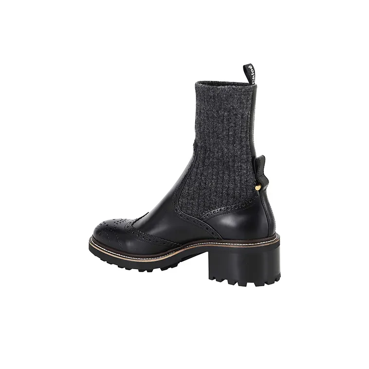 Chloe Franne 35 Ankle Boots 4cm Women's Black-2