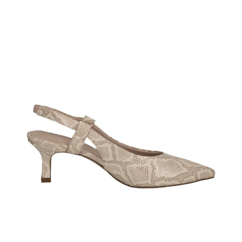 CAPRICE Gillian Spool Heel High Heels 5.5cm Women's Beige-1