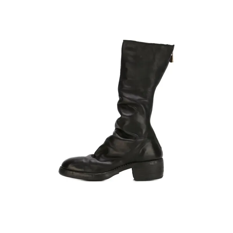 GUIDI Horse Leather Knee high Boots Women's Black-0