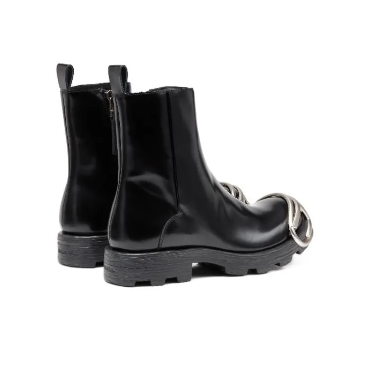 DIESEL D-Hammer Zip D Denim Ankle Boots-3