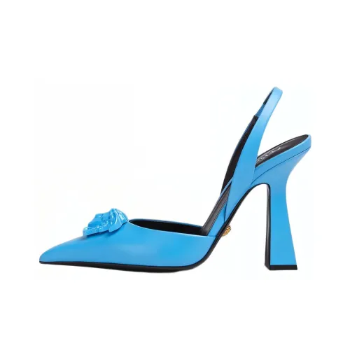 VERSACE La Greca High Heels Women's Blue
