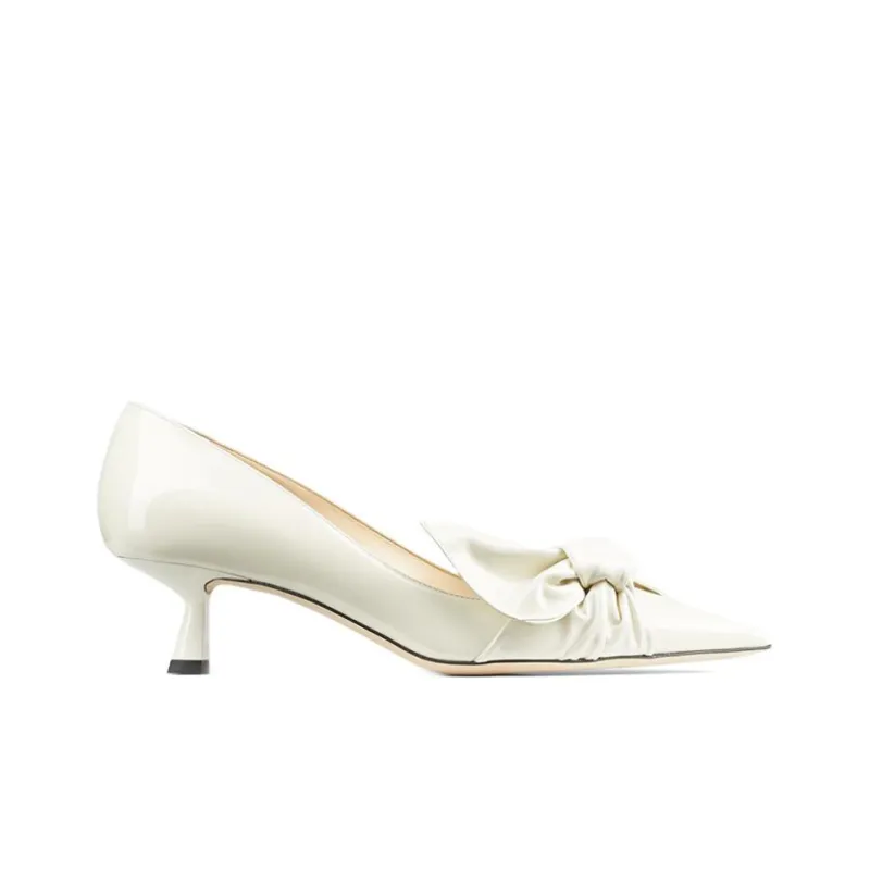 Jimmy Choo Elinor Spool Heel High Heels 4.5cm Women's White-1