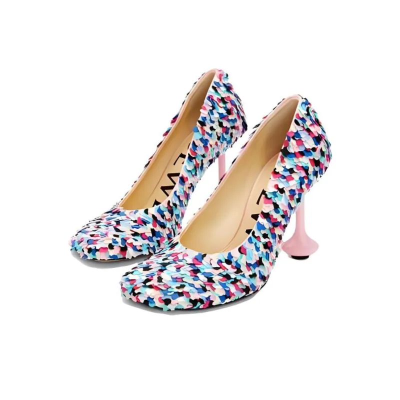 LOEWE Toy Irregular Heel High Heels 9cm Women's Multicolor-2