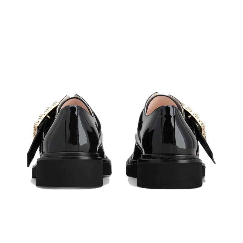 Roger Vivier Viv' Rangers Chunky Heel High Heels Women's Black-3