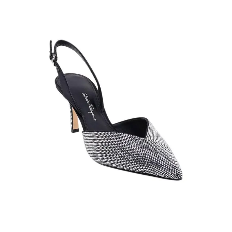 FERRAGAMO Crystal Embellished Slingback Pumps-2