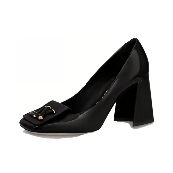 LOUIS VUITTON Spool Heel High Heels 8.5cm Women's Black