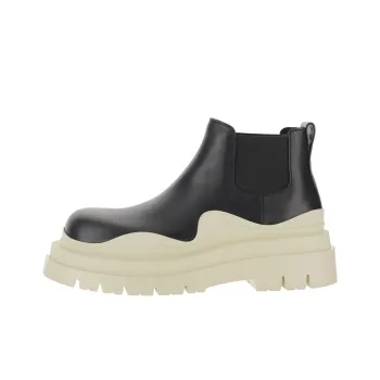 Bottega Veneta Padded Ankle Length Chelsea Boots Men's Beige Black