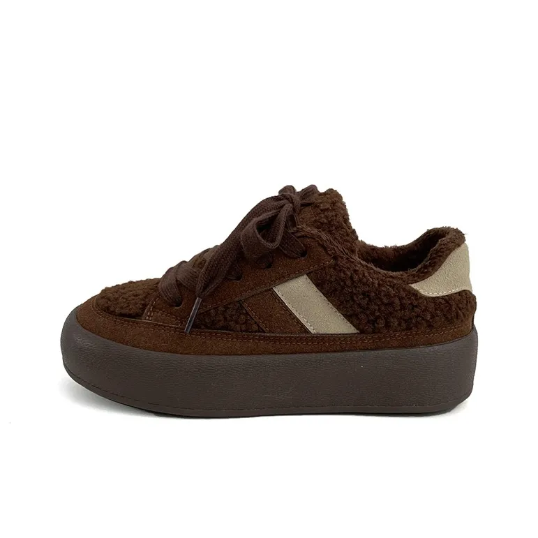 Than Than Me Warm Slip-Resistant Low-Top Skateboard Shoes Women's-5