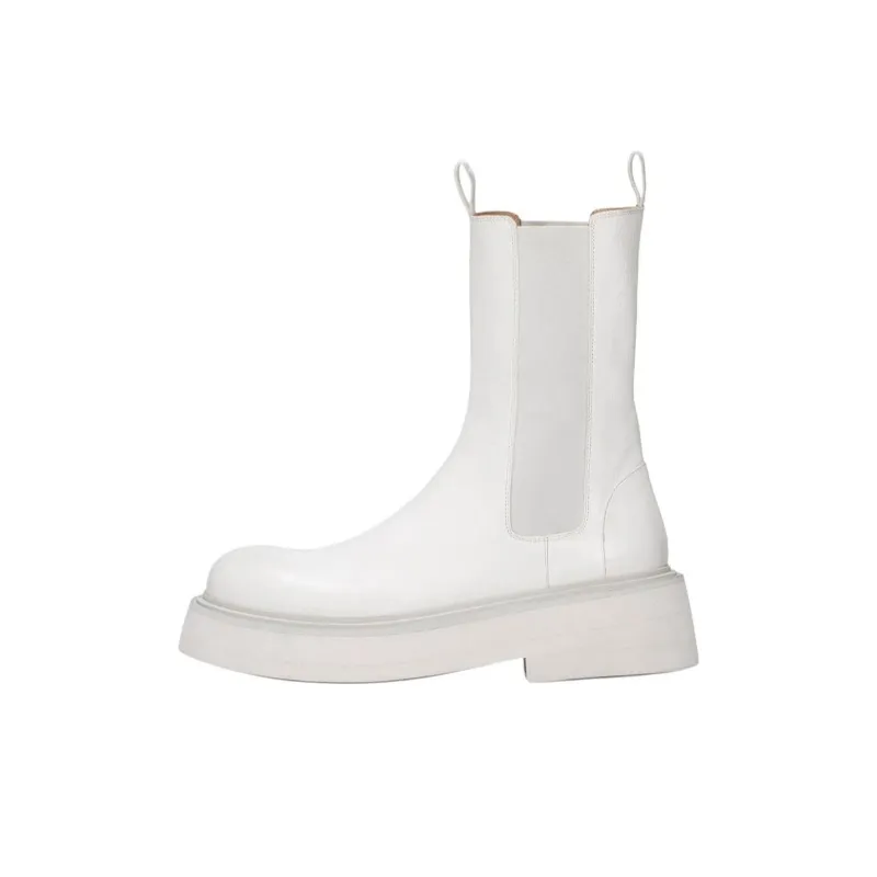 Marsèll Zuccone Short Chelsea Boots Men's White-0