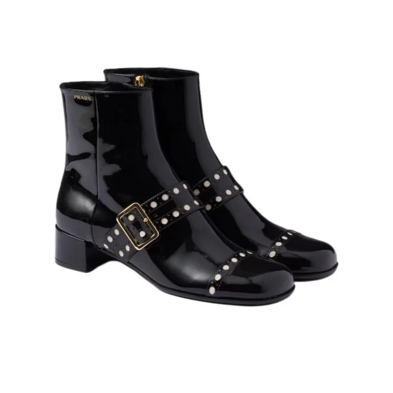 PRADA Ankle Boots 3.5cm Women's Black-1