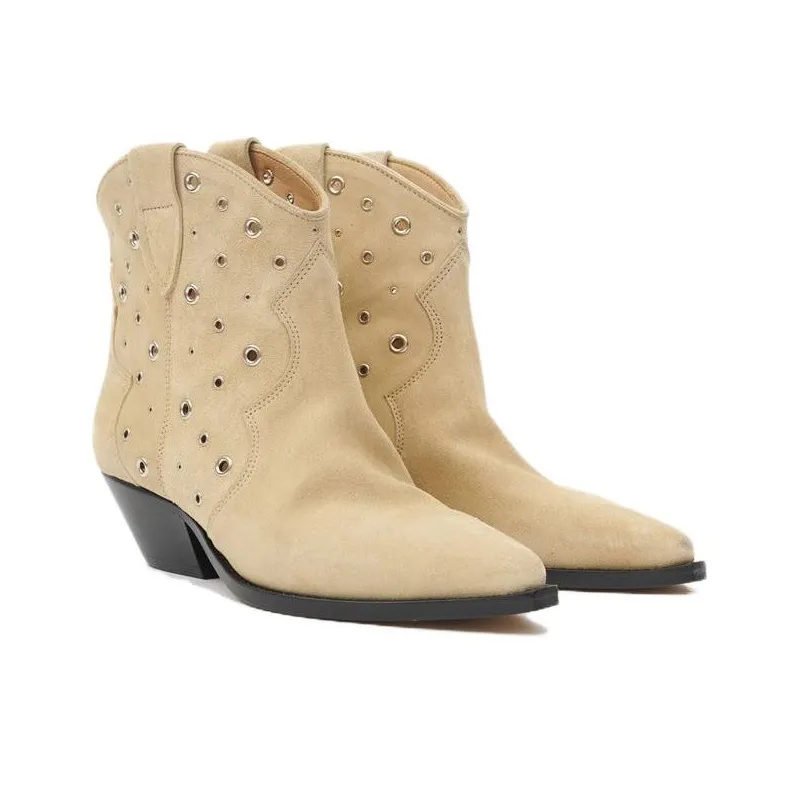 ISABEL MARANT Dewina 40mm Suede Ankle Boot-3