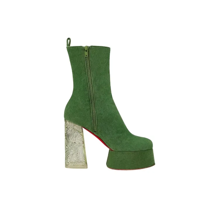 CL LUBOTING Ankle Boots Women's Green-1