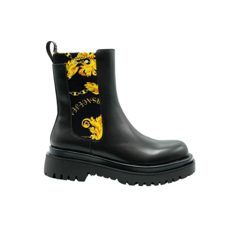 VERSACE JEANS COUTURE Short Chelsea Boots 3.5cm Women's Black-2
