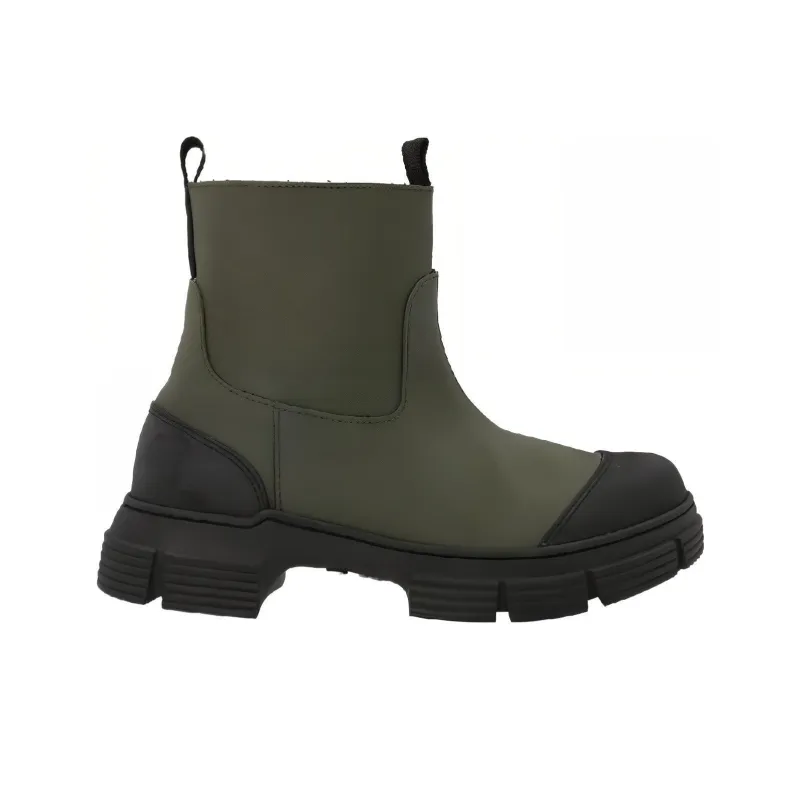 GANNI Contrast Toe-cap Detail Boots-1