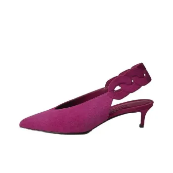 HERMES Gabriella Slim Heel High Heels 4cm Women's Purple
