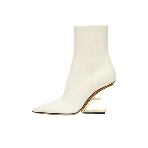 FENDI Fendi First Ankle Boots 9.5cm Women's Beige
