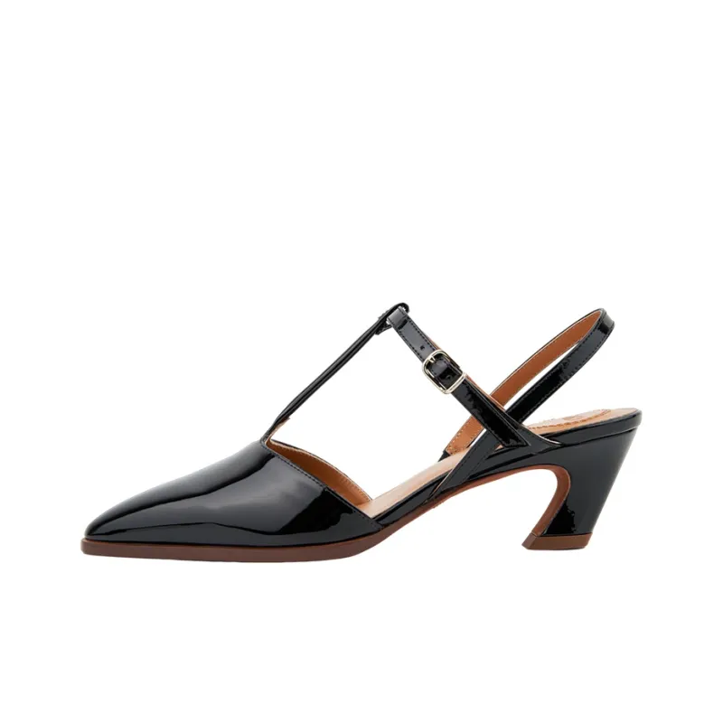 Chloe Chunky Heel High Heels 5cm Women's Black-0