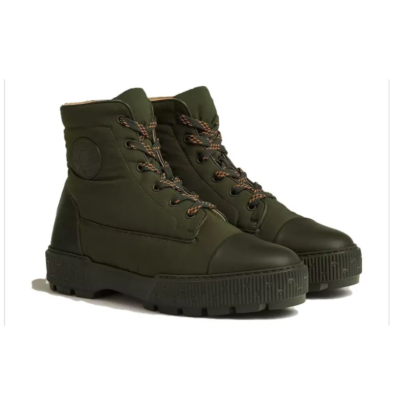 HERMES Fresh Ankle Boots Men's Forest Green-1