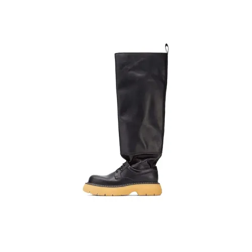 Bottega Veneta BV Bounce Boots Knee-high Boots Men's Dark Brown