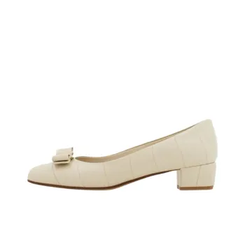 FERRAGAMO Vara High Heels 3cm Women's Beige
