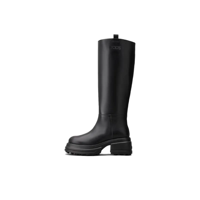 TOD'S Logo Embossed Knee-Length Boots Women's-0