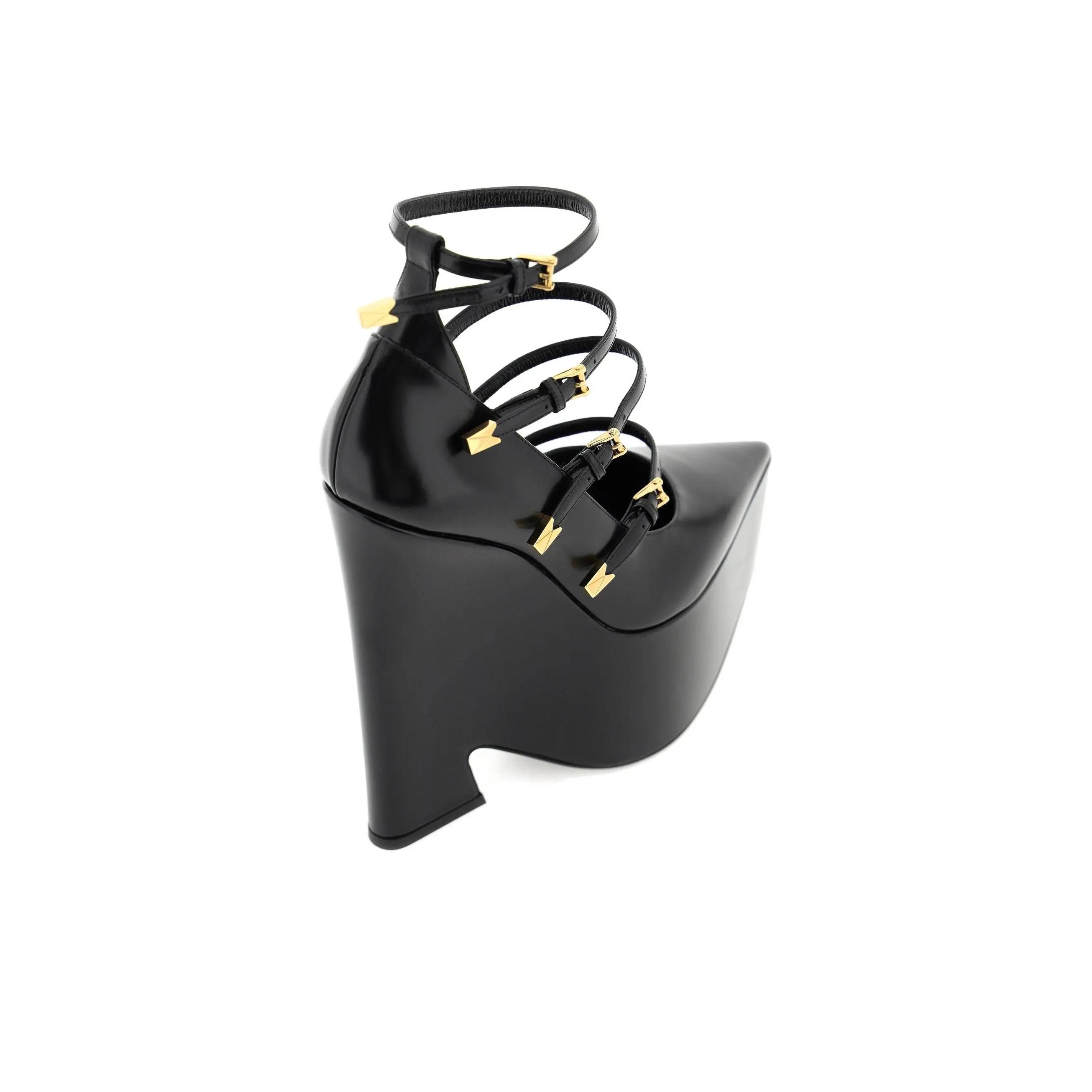 VERSACE Tempest Calf-leather Platform Pumps - POIZON