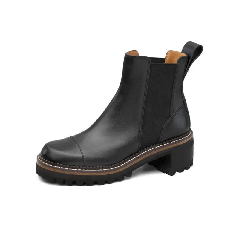 See By Chloe Mallory Short Chelsea Boots Women's Black-4