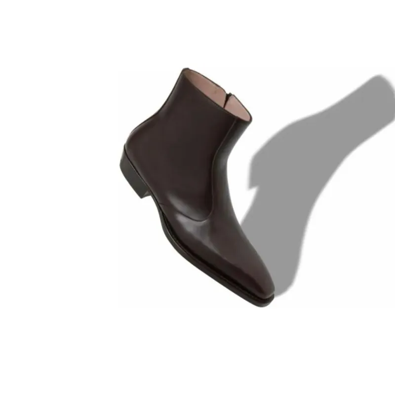 MANOLO BLAHNIK Sloane Ankle Boots 3cm Men's Brown-4
