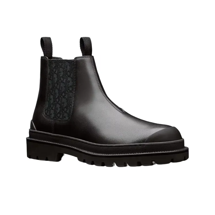 DIOR Explorer Chelsea Boot Black Black DIOR Oblique Motif-1