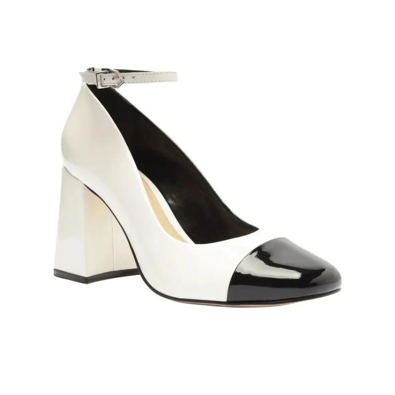 Schutz Dorothy Chunky Heel High Heels 8.7cm Women's White-2
