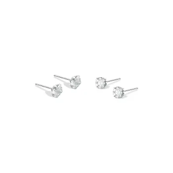 KUMET Sterling Silver Stud Earrings Women's Anniversary For Couples