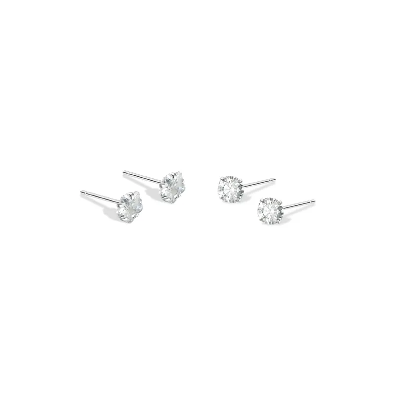 KUMET Sterling Silver Stud Earrings Women's Anniversary For Couples-0