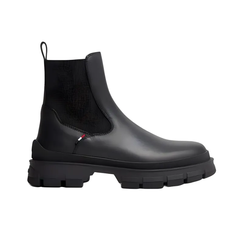Moncler Hevea Short Chelsea Boots 7.8cm Men's Black-1