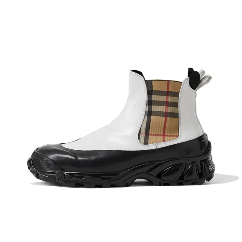 Burberry VINTAGE Chelsea Boots Women's Black White-0