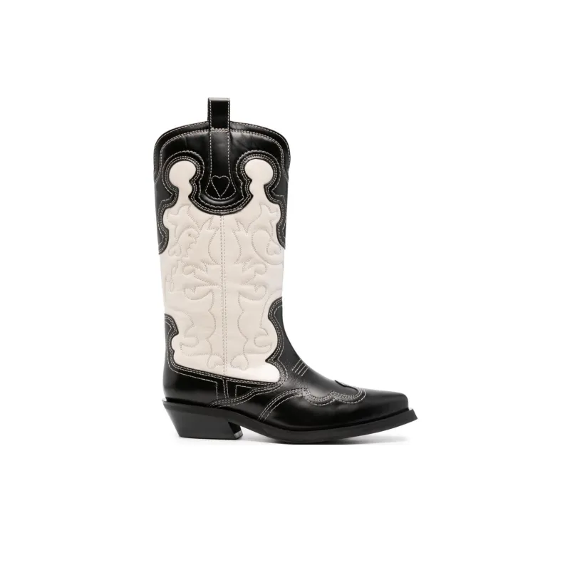 GANNI Western-panelled Boots-1