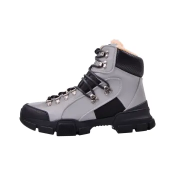 GUCCI Flashtrek High Boots Silver Black