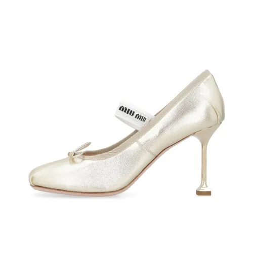 MIU MIU Slim Heel High Heels Women's Platinum