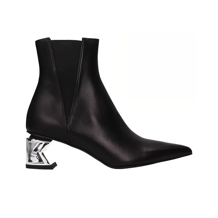 KARL LAGERFELD Short Chelsea Boots 5.5cm Women's Black-1