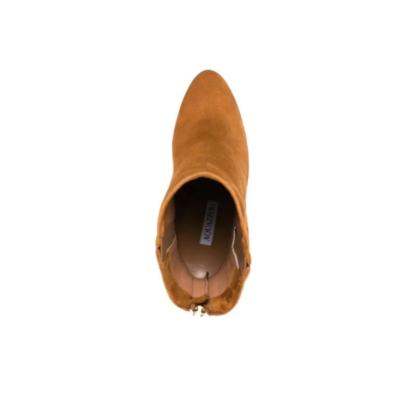 AQUAZZURA Joplin Ankle Boots 10.5cm Women's Brown-3
