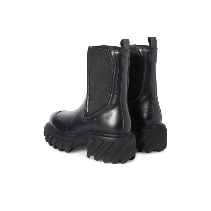 OFF WHITE Tractor Motor Leather Boots Women's-2