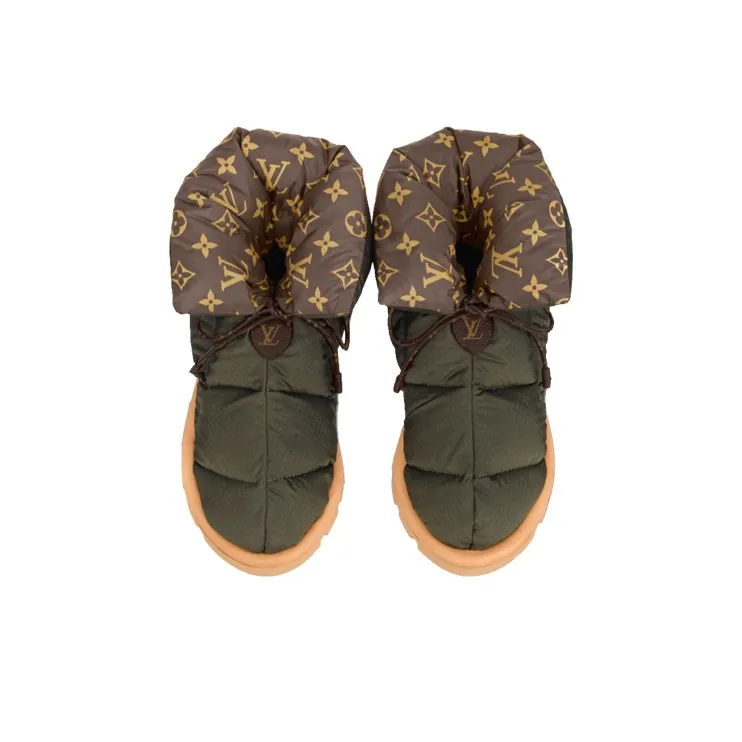 LOUIS VUITTON Pillow Comfort Ankle Boots 'Olive Green With Brown' Women's-3