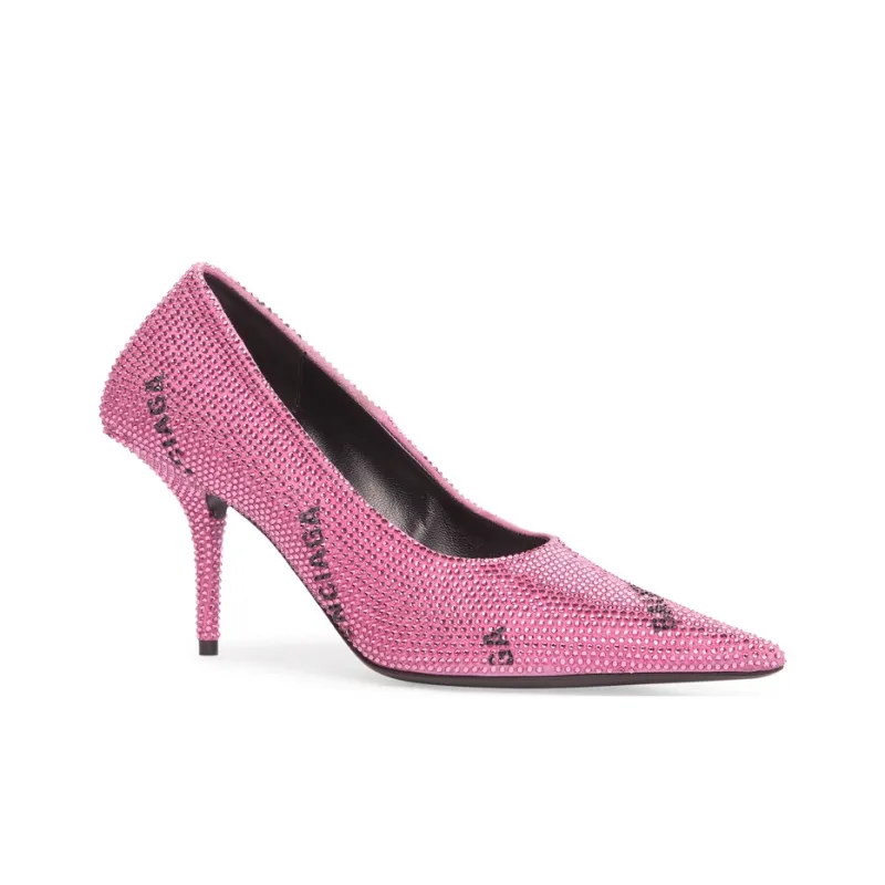 Balenciaga Knife Slim Heel High Heels 8cm Women's Pink-2