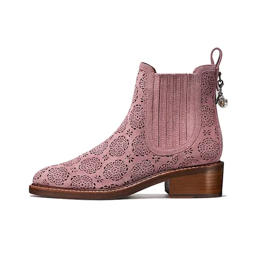 COACH Bowery Chelsea Ankle Boots Women's Gray Rose