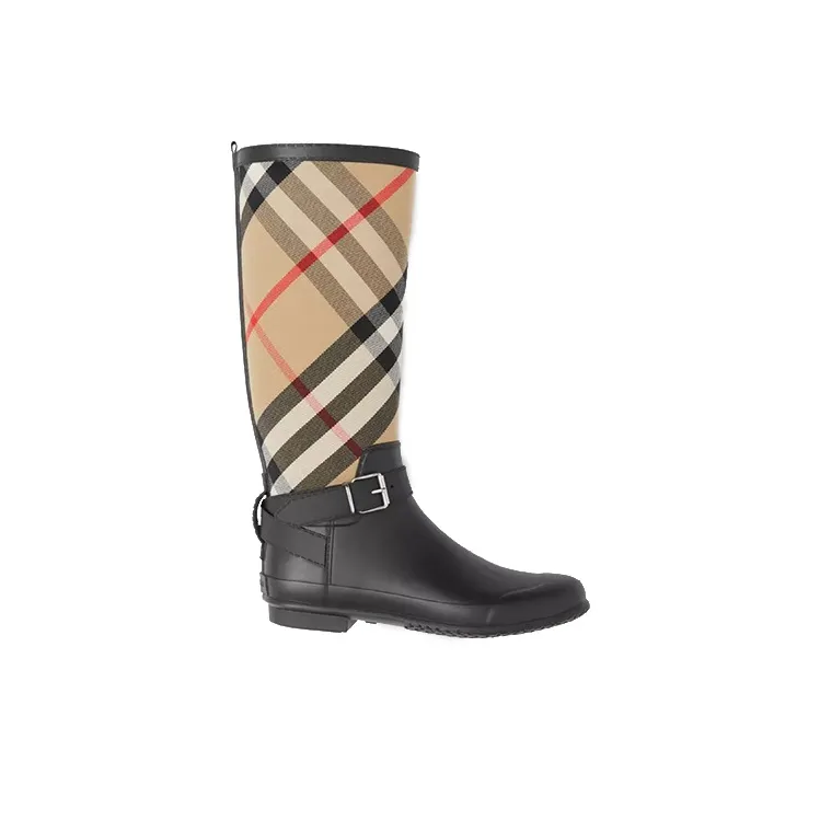 Burberry House Checked Slip-On Rain Boots-1