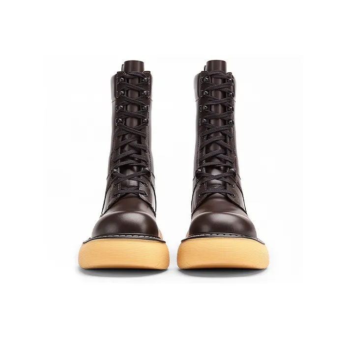 Bottega Veneta The Bounce Leather Boots Brown-3