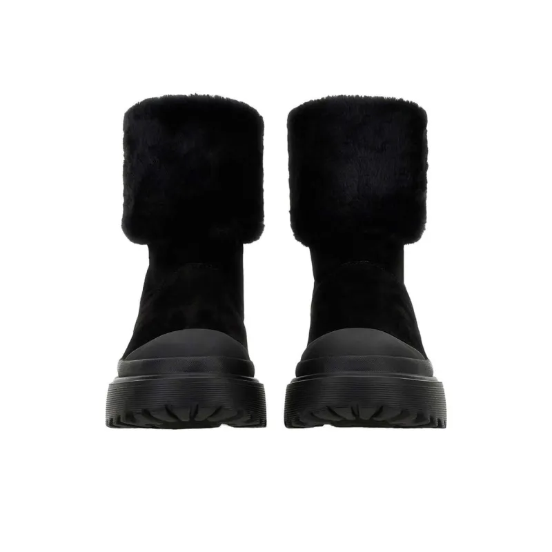 HOGAN Faux-Fur Detailed Boots Women's-3