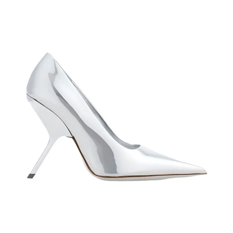 FERRAGAMO High Heels 10.5cm Women's Silver-1