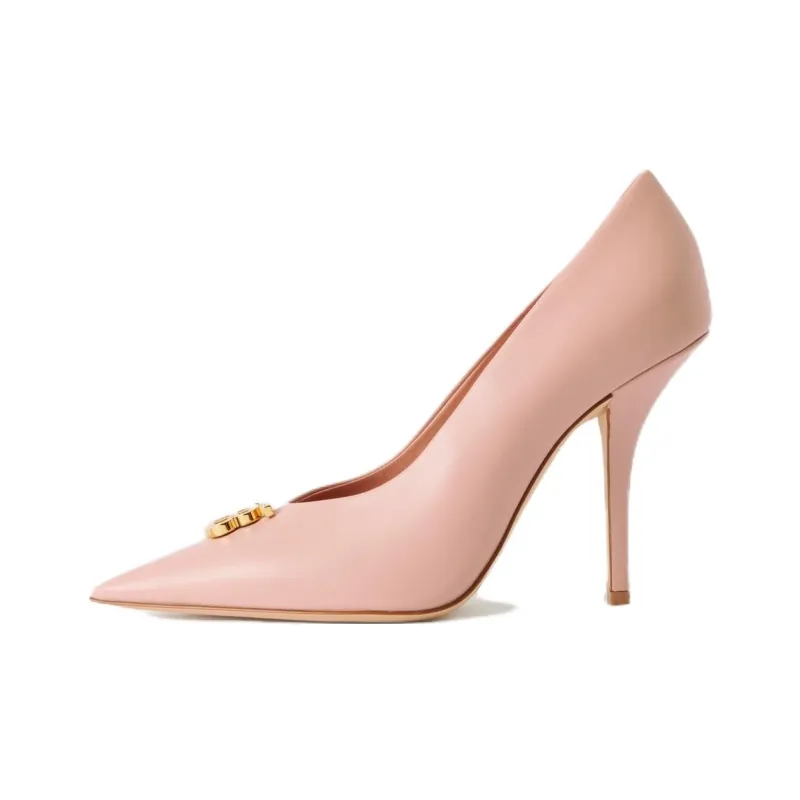 Burberry Slim Heel High Heels 10cm Women's Pink-0